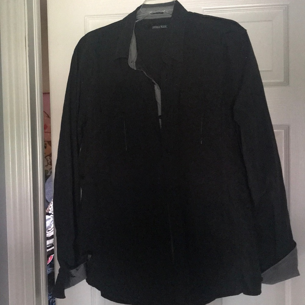 Buckle black dress shirt men’s large